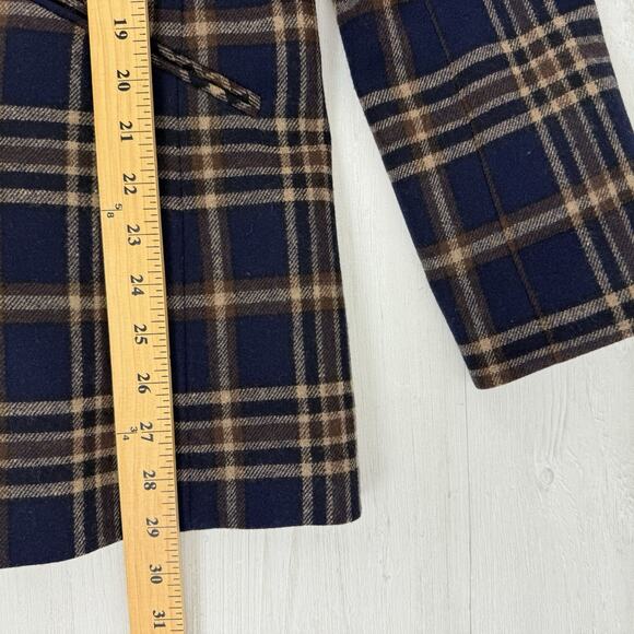 Veronica Beard Double Basted Blazer Size 14 Navy Plaid Wool Oria Dickey Academia - Picture 15 of 16